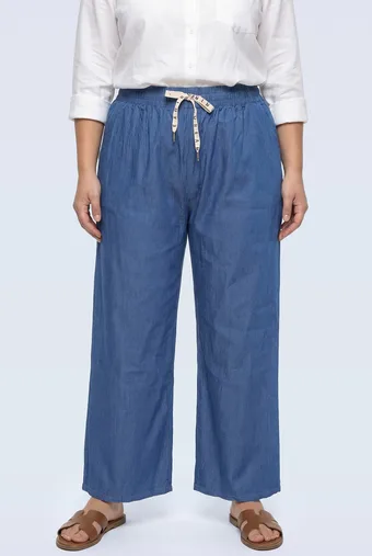 Široké kalhoty, tmavý denim