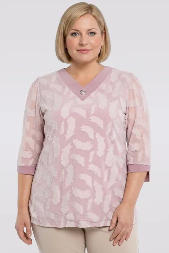 Tmavě modrá halenka s květinami