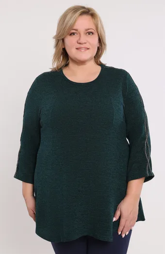 Kopie Kopie Wrzosowy sweter srebrny warkocz
