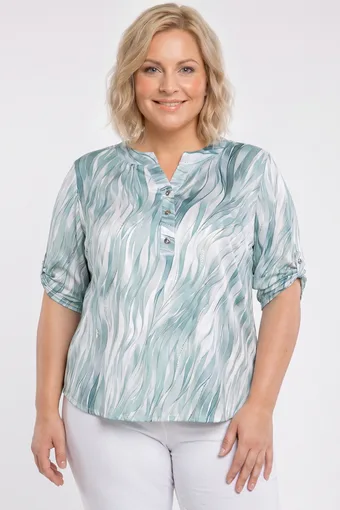 Béžová halenka se zlatým vzorem