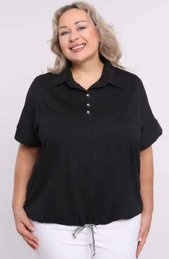 Kopie Černá halenka na knoflíky