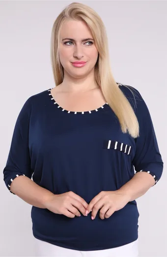 Kopie Světle modrá halenka s kardiganem